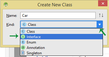 create interface in Android Studio