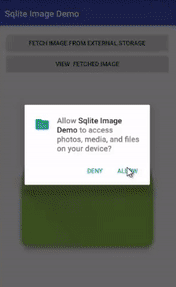 Adding Or Retrieving Image Example Using SQLite