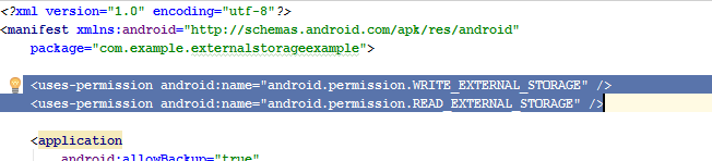 External Storage Read And Write Permission In Android Studio