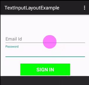 Floating Labels In EditText TextInputLayout Android