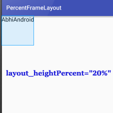 PercentFrameLayout HeightPercent In Android Studio