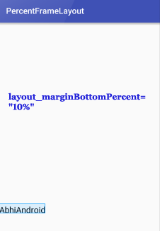 PercentFrameLayout MarginBottom Percent In Android Studio