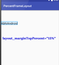 PercentFrameLayout MarginTop Percent In Android Studio