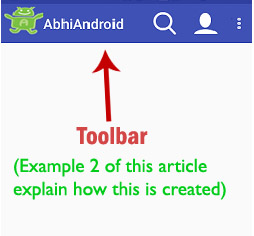 Toolbar in Android