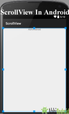 Scrollview Design on Android Virtual Screen