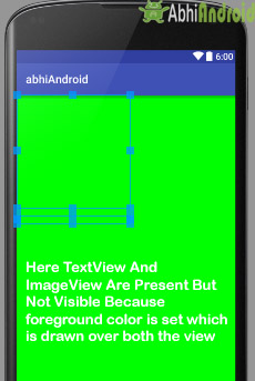 foreground attribute example in Android
