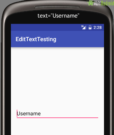 text in EditText Android