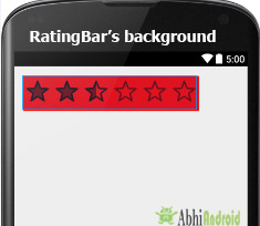 BackGround in RatingBar