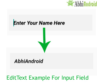 EditText Input Field Example in Android