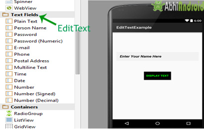 EditText in Android Studio