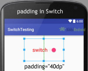 Padding in Switch Android