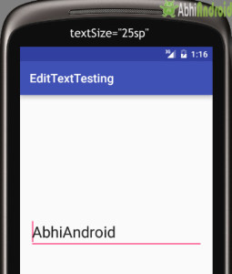 Setting textSize in EditText Android