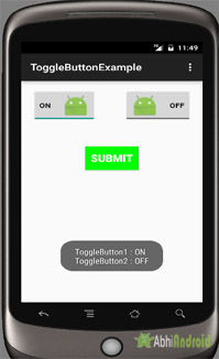 Togglebutton On Off Tutorial With Example In Android Abhi Android