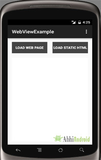 WebView Example in Android Studio