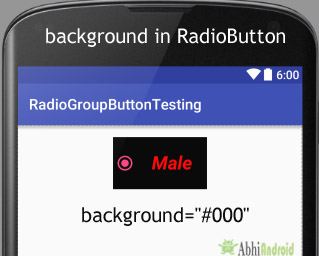background in RadioButton