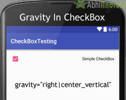 gravity in CheckBox Android