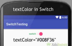 textColor Attribute in Switch