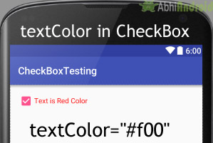 textColor in Checkbox Android