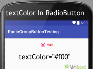 textColor in RadioButton