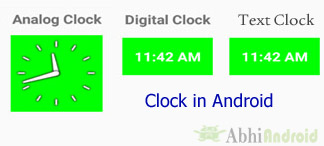 Analog Clock, Digital Clock And Text Clock Android