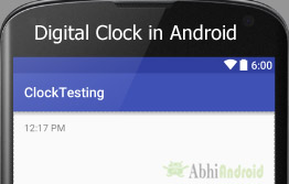 Digital Clock in Android