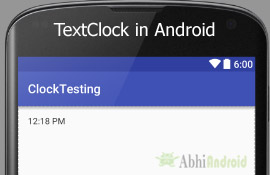 TextClock in Android