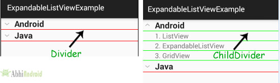 childDivider in ExpandableListView Android