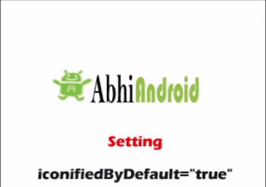iconifiedByDefault in SearchView Android