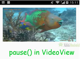 pause in Video Video Android