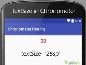 textSize in Chronometer Android