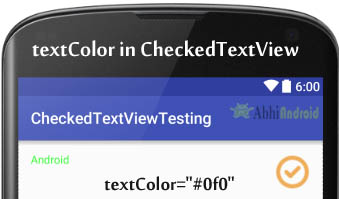 textColor in CheckedTextView Android