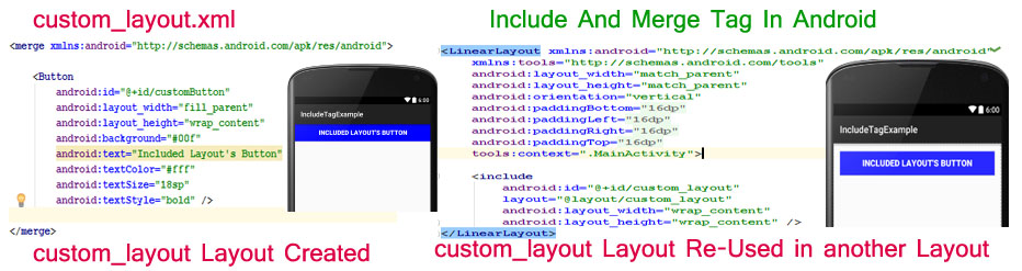 Include And Merge Tag In Android