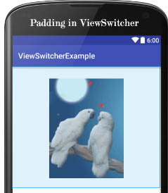 padding in ViewSwitcher Android