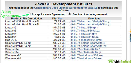 jdk files for android studio download