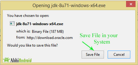 Save file in your system