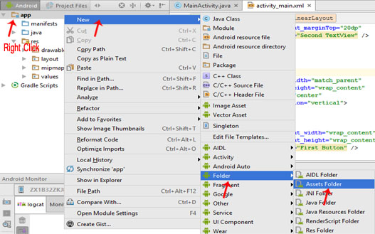 Assets Folder in Android Studio