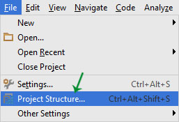 project structure in Android Studio