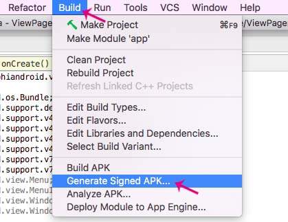 Cara build apk android studio