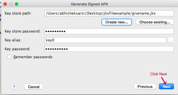 Sign generator. Как подписать APK.