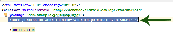 Adding Internet Permission In Android Studio