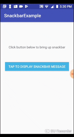 Snackbar Example In Android Studio