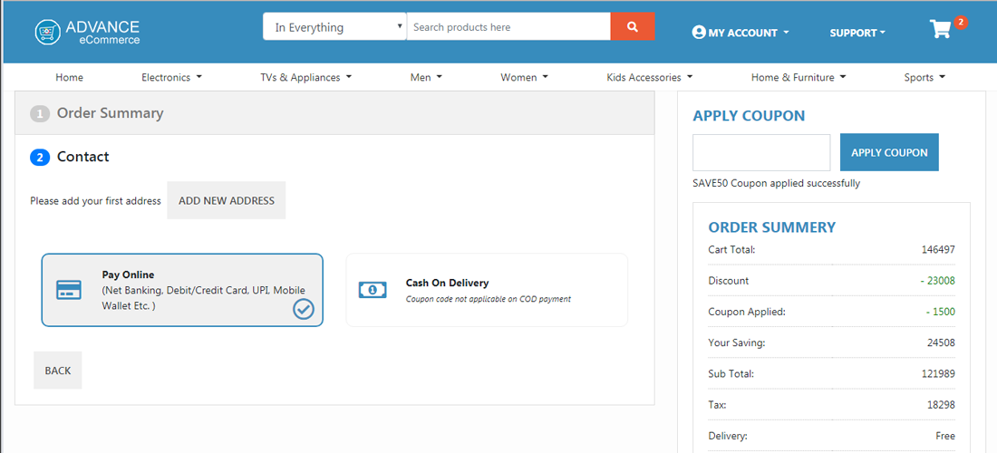 Advance ecommerce website screenshot13