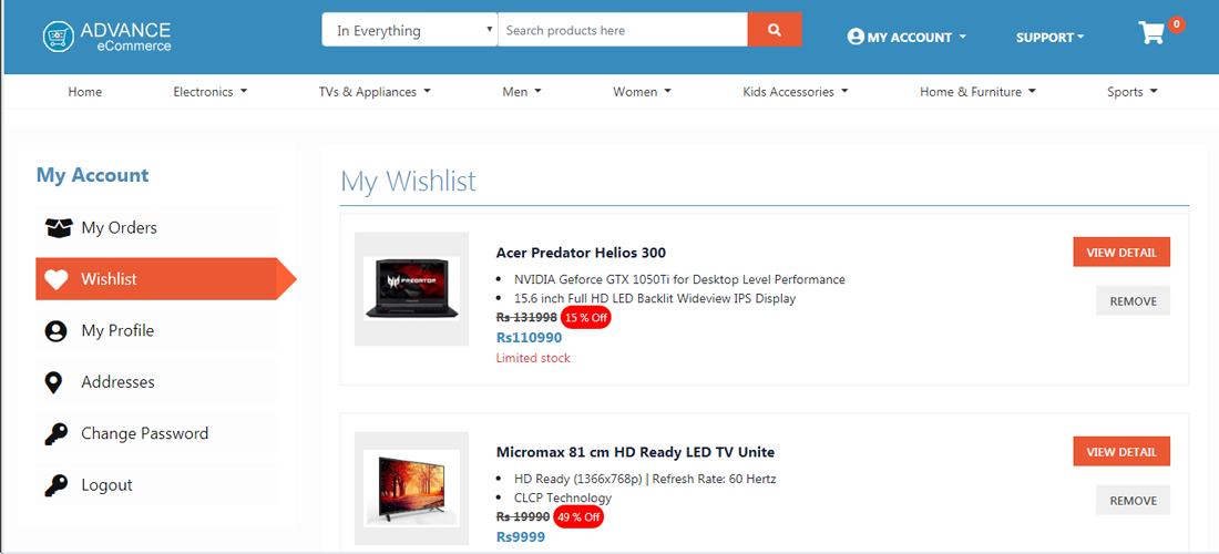Advance ecommerce website screenshot22