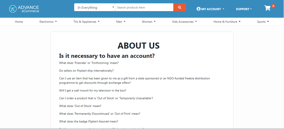 Advance ecommerce website screenshot24