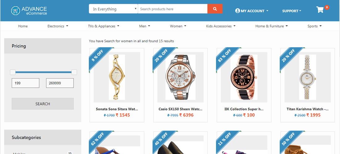 Advance ecommerce website screenshot30