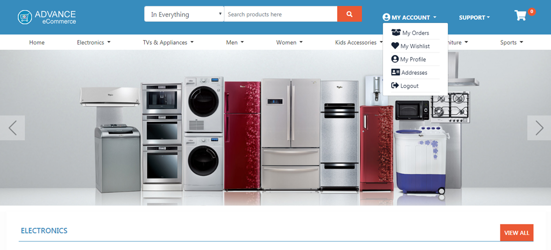 Advance ecommerce website screenshot5