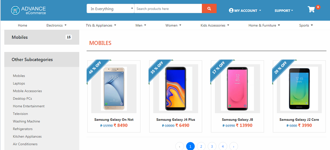 Advance ecommerce website screenshot7