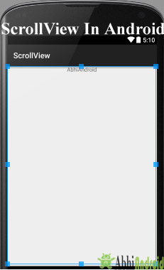 تصميم Scrollview على شاشة Android الافتراضية