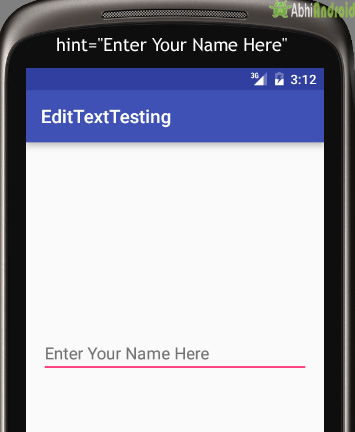 hint in EditText Android