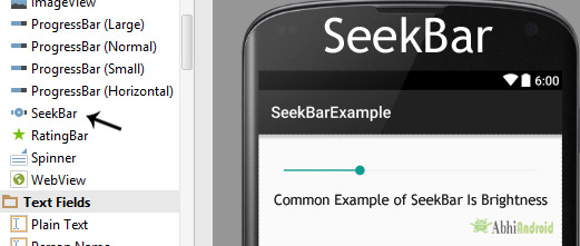 Seekbar Tutorial With Example In Android Studio Abhi Android